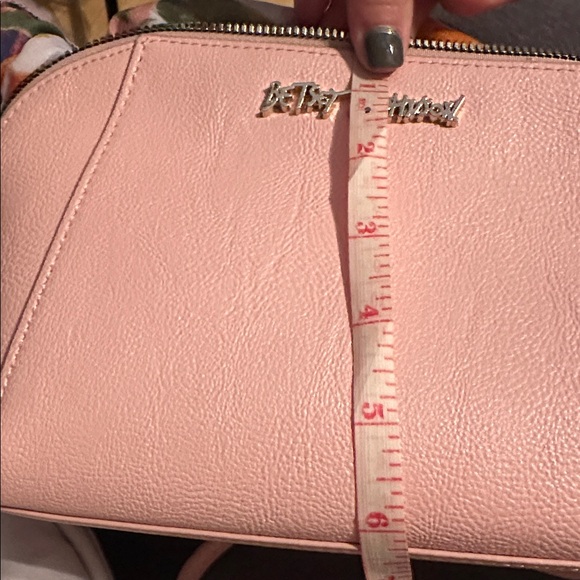 Betsey Johnson XO Anaya Crossbody with Scarf and Chain Strap Light Pink - Picture 6 of 8